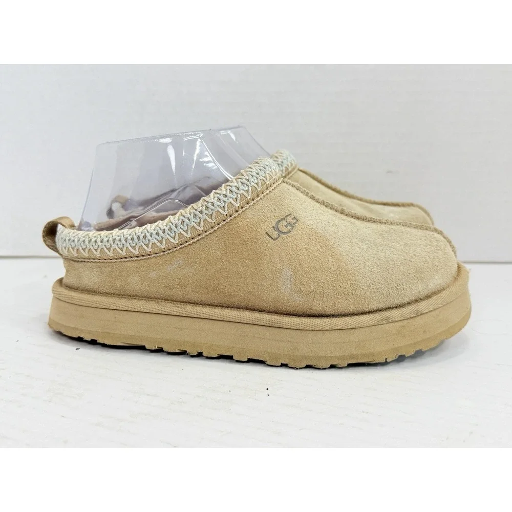 UGG‎ Tazz Platform Slippers Mustard Seed Suede Youth US 4 Kids 1143774K